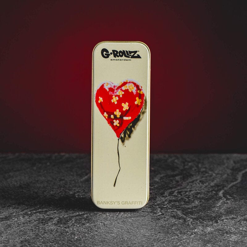 CBD virágláda Banksy design hhc cbd preroll közös galambszív virágok