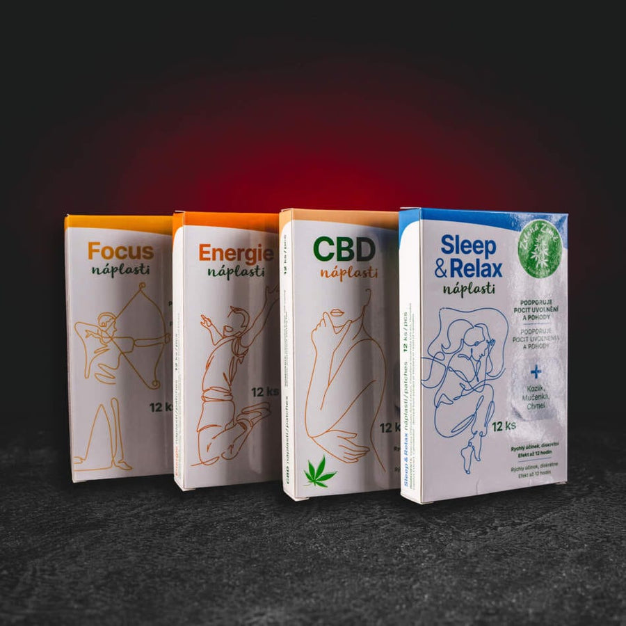 Funkcionális tapaszok 12 db – CBD, Energia, Focus és Alvás & Relax változatok