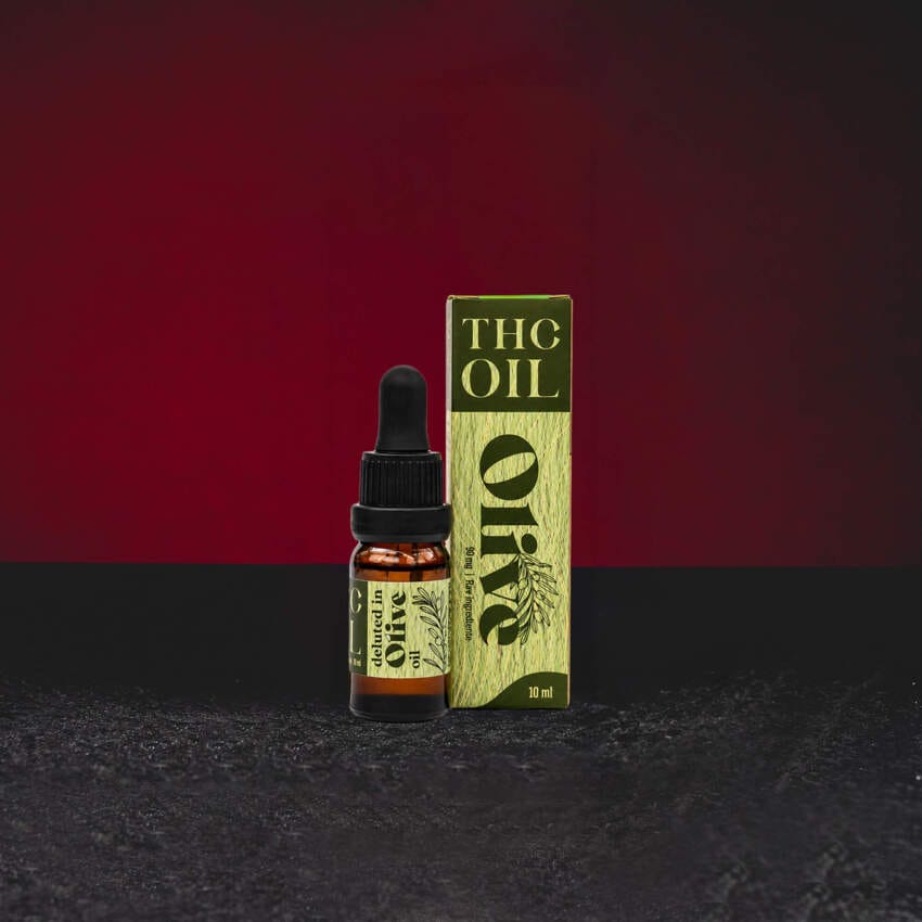 TH Olaj Olíva 10ml – teljes spektrumú TH kivonat prémium görög extra szűz Kalamata olívaolajban kozmetikumok készítéséhez