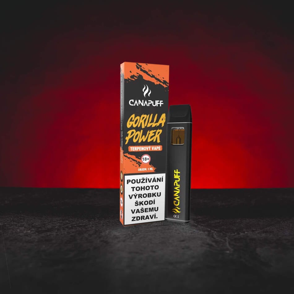 Terpene Vape Gorilla Power 1 ml – kannabisz terpének gyümölcsös, földes, citrusos és fenyős jegyekkel
