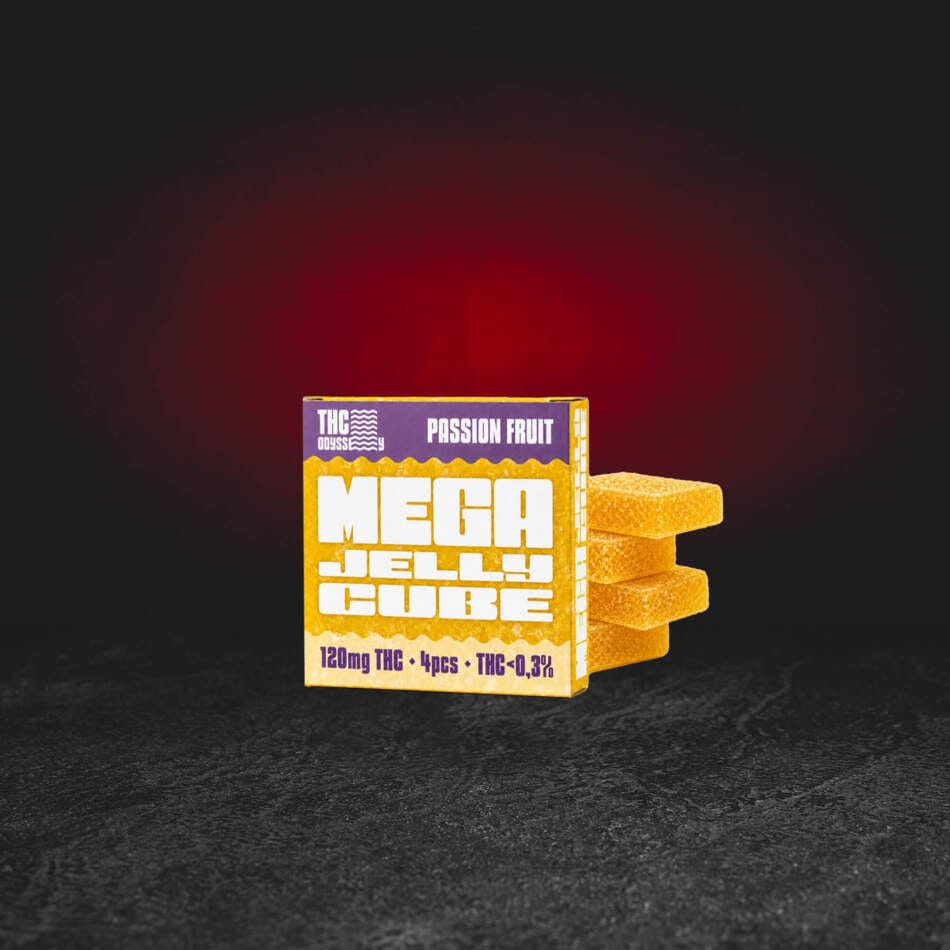 TH Odyssey MEGA Jelly Cubes 120 mg Passion Fruit – prémium gyümölcszselé természetes kenderolajjal és egzotikus maracuja ízzel