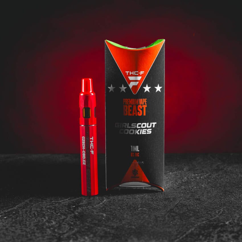 THF BEAST Girlscout Cookies eldobható vape modern THF formulával és sativa-szelektív profillal, jellegzetes süteményes és vaníliás ízvilággal, enyhe gyógynövényes alappal, kiegyensúlyozott euforikus gyűjtői hatással és prémium kidolgozással.