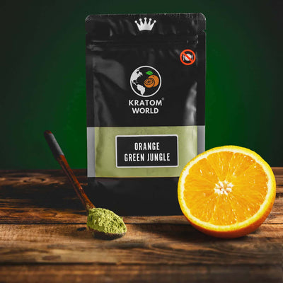 Kratom World Orange Green Vad ízű gyümölcsös Kratom Orange Green